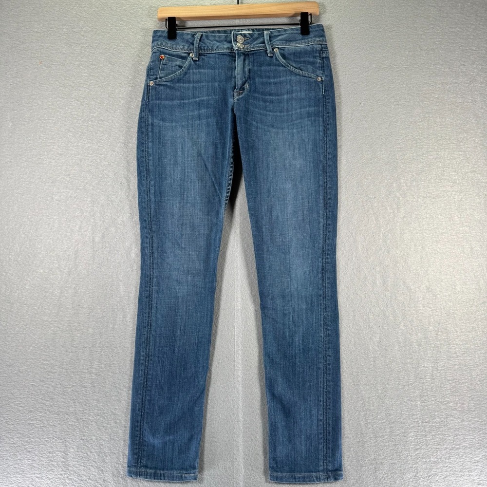 Hudson Collin Flap Skinny Jeans Womens 27 Lightwash Denim Comfort Made In‎ USA